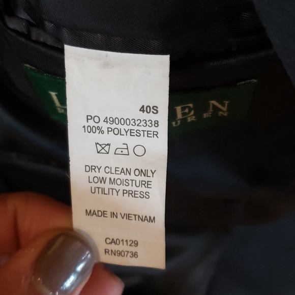 Lauren Ralph Lauren Black Velvet Sports Coat Sz 40S - Picture 5 of 6